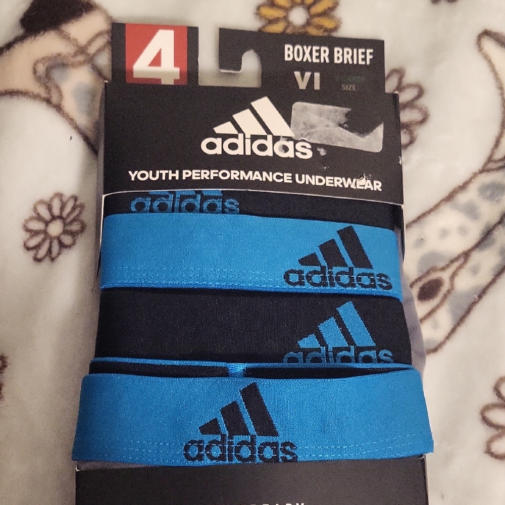 Adidas Black and Blue Boxer Briefs